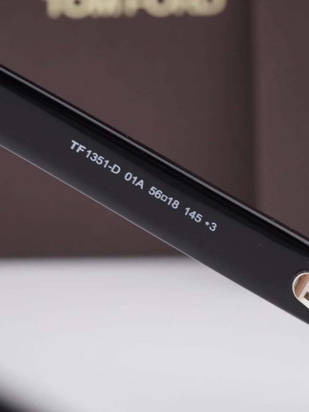 Tom Ford FT1351-D 01A Rectangle Sunglasses - Shiny Black/Smoke